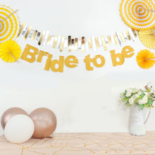 Bachelorette Party Banner Gold 3.5 Feet Glittered Bride To Be Bridal Shower Garland