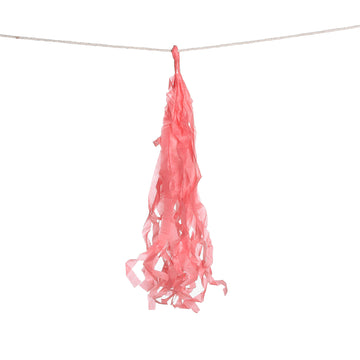 Create a Festive Atmosphere with Coral Paper Tassel Garlands