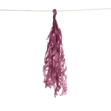 Coordinate and Decorate with Eggplant Tissue Paper Tassel Garland