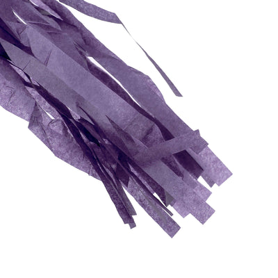 Purple tissue paper streamers for decorations