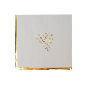 Elevate Your Event with Personalized Gold Foil Edge Dinner Paper Napkins
