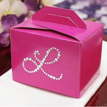 100 Personalized Diamond Monogram Tote Cardstock Favor Gift Boxes 4 Inch x 3 Inch x 3 Inch