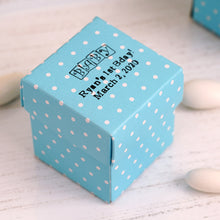 100 Customized Polka Dot Favor Gift Boxes 2 Inch x 2 Inch x 2 Inch