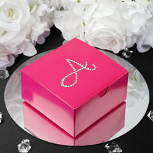 4 Inch x 4 Inch x 2 Inch Customizable Cardstock Favor Gift Boxes With Large Diamond Monogram 100 Pack