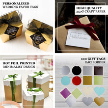 100 Personalized 2 Inch Heart Shaped Craft Paper Favor Tags For Gift Boxes