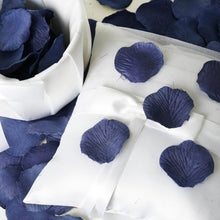 500 Pack | Navy Blue Silk Rose Petals Table Confetti or Floor Scatters