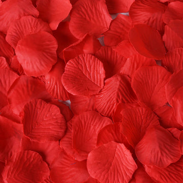 Enhance Your Wedding Decorations with Red Silk Rose Petals