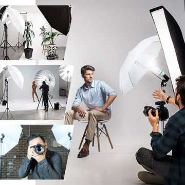 Experience the Versatility of the 7ft White Umbrella Continuous Lighting Kit