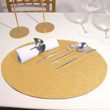 6 Pack Sparkle Champagne Oval Table Mats Decorative Non Slip