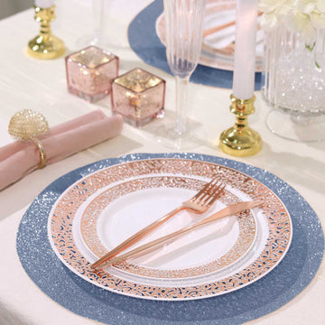 Dusty Blue Sparkle Placemats for Every Occasion