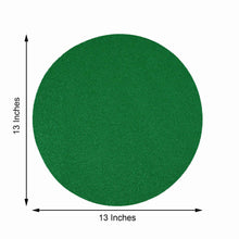 6 Pack Non Slip Green Sparkle Placemats Round Glitter Table Mat