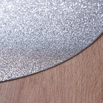Create a Glittering Table Setting with Silver Glitter Placemats