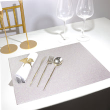 6 Pack Rectangle Glitter Table Mats Iridescent Non Slip Placemat