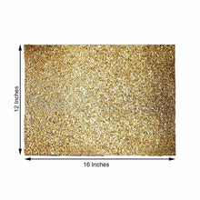 6 Pack Rectangle Placemats Champagne Sparkle Non Slip Glitter