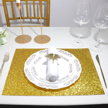 Add a Touch of Glamour with Gold Sparkle Placemats