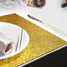 Glitter Table Mats Gold Non Slip Placemats 6 Pack