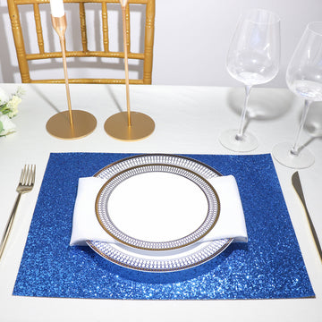 Create a Memorable Event with Royal Blue Sparkle Placemats