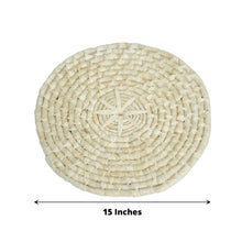 4 Pack Natural Round Woven Placemats 15 Inch