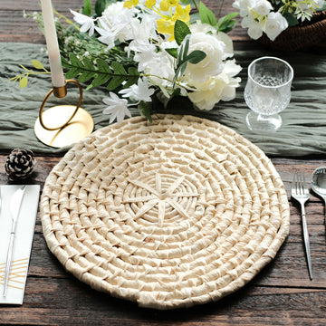 Enhance Your Table Setting with Natural Corn Husk Placemats
