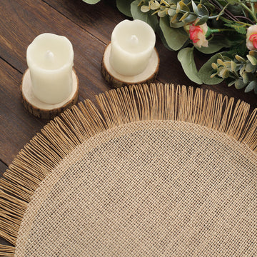 Enhance Your Dining Experience with Rustic Farmhouse Burlap Tassel Table Mats
