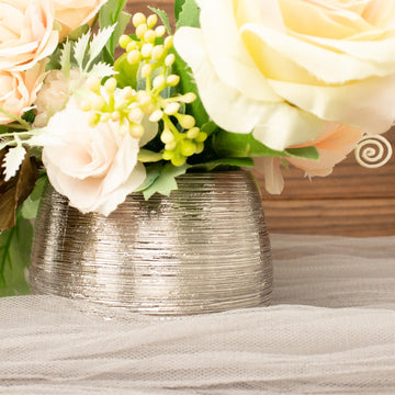 Chic Silver Ceramic Flower Vase Pots for Stylish Event Decor
