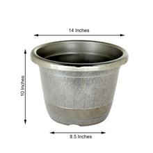 Indoor Outdoor Silver 14 Inch Chrome Planter