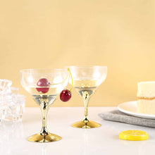 Set Of 6 Hard Plastic 5 oz Disposable Wine Glasses In Gold With Detachable Cups 