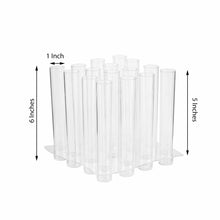 Plastic Disposable Test Tube Shot Glasses 1 oz Clear With Tray 16 Pack 