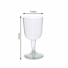 Pack Of 20 Clear Plastic Short Stem 6 oz Wine Glasses Disposable