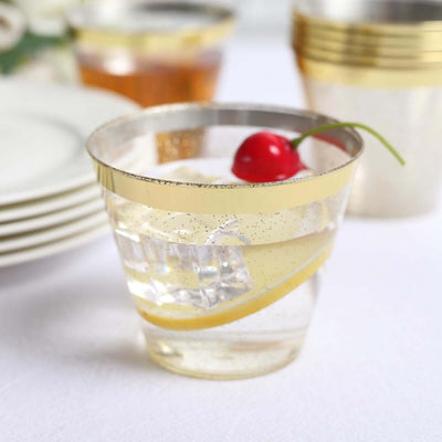 Stylish glass with lemon and cherry garnish, showcasing refreshing drink.