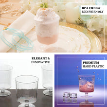 Short Stem Clear Plastic Disposable Wine Glasses 8 oz Pack Of 12