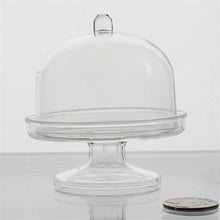 12 Pack Mini Clear Disposable Plastic Cupcake Muffin Cake Container Oval Stand