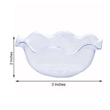 3 oz Clear Round Blossom Plastic Dessert Ice Cream Bowls Disposable 12 Pack 