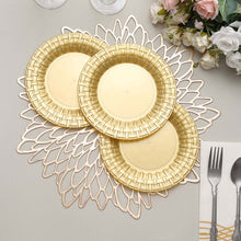 7 Inch Salad Plates With Gold Basketweave Rim