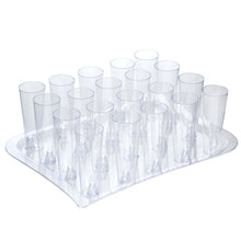 Clear Plastic Fluted Dessert Cups 4 oz Disposable With Display Tray 20 Pack 
