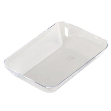 20 Pack Of 3 Inch Clear Mini Plastic Disposable Rectangular Shallow Bowls#whtbkgd