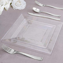 10 Pack Of Disposable Plastic Dessert Plates In Clear 6 Inch Square 