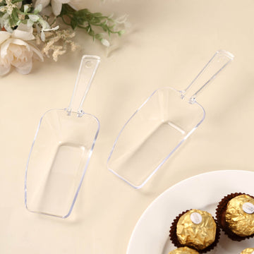 Convenience and Style in Clear Plastic Kitchen Popcorn Candy Scoops