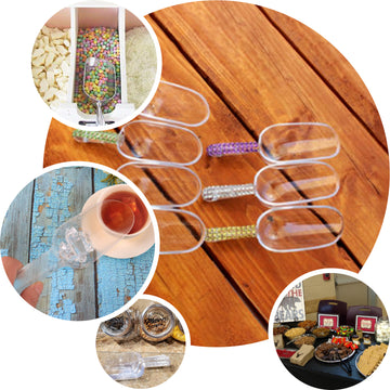 Clear Plastic Kitchen Popcorn Candy Scoops - Add Style and Convenience to Your Candy Buffet
