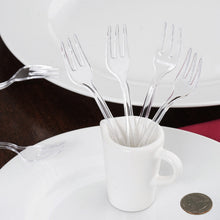 Mini Heavy Duty Plastic Forks 4 Inch In Clear 36 Pack