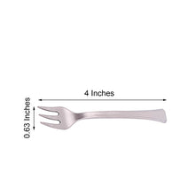 Silver 4 Inch Mini Heavy Duty Plastic Forks 36 Pack 