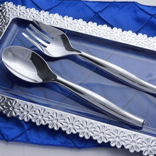 Disposable 10 Inch Titanium Silver Heavy Duty Plastic Fork 