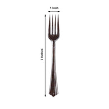 Clear Classic Heavy Duty Plastic Forks 7 Inch Disposable 25 Pack 