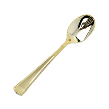 25 Pack - 7inch Metallic Gold Heavy Duty Plastic Spoon, Plastic Utensils#whtbkgd
