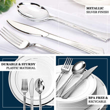 Heavy Duty Plastic Forks 7 Inch In Silver Disposable 25 Pack 