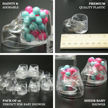 12 Pack Of Clear Plastic Fillable Baby Booties
