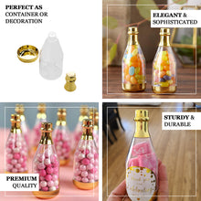 12 Pack of Metallic Gold 6 Inch Champagne Bottle Mini Party Favor Gift Container 