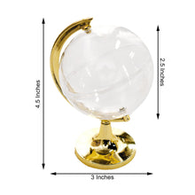 Gold Mini 4.5 Inch Globe Candy Treat Gift Container 12 Pack