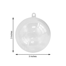 12 Pack of Clear 3 Inch Fillable Ornament Balls Party Favor Candy Box Container 