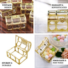 12 Pack of Gold 3.5 Inch Treasure Chest Party Favor Treat Boxes 